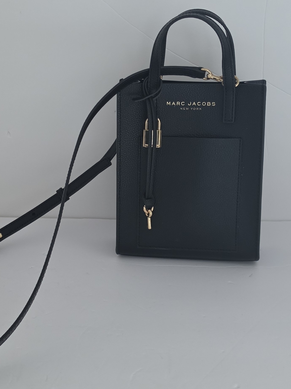Marc Jacobs Black Leather Mini Tote Crossbody
